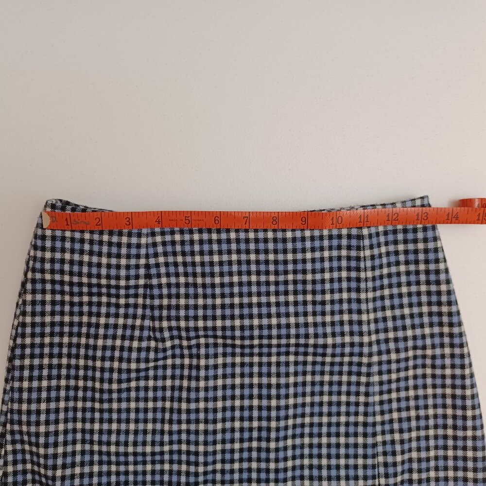 Women's Wild Fable Blue Plaid Mini Skirt Size 6, - Picture 5 of 10